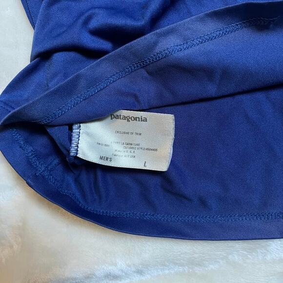 Patagonia Capilene Shirt Mens Large Performance T Stretch Wicking Blue Outdoors - Picture 3 of 8